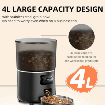 4L Smart Pet Dispenser – App Controlled Feeder With Camera Night Vision AU ™