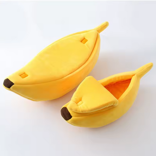 Banana-Shaped Cat Bed – Cozy & Fun Multicolor Pet Cushion